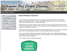 Tablet Screenshot of cheyennebestcarpetcleaning.com